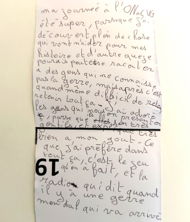 Retour d'un élève 